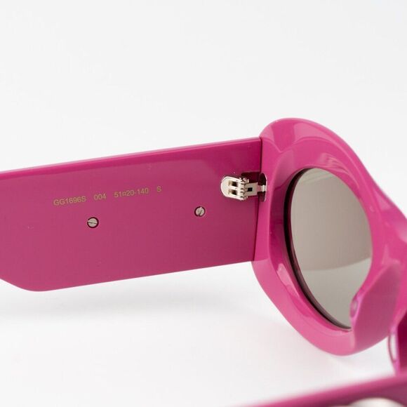 NEW Gucci GG1696S 004 Fuchsia Pink Grey Women Oval Sunglasses GG 1696S - Picture 7 of 10
